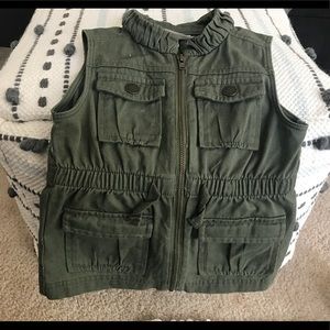 Toddler Girl Army and Fleece Vest